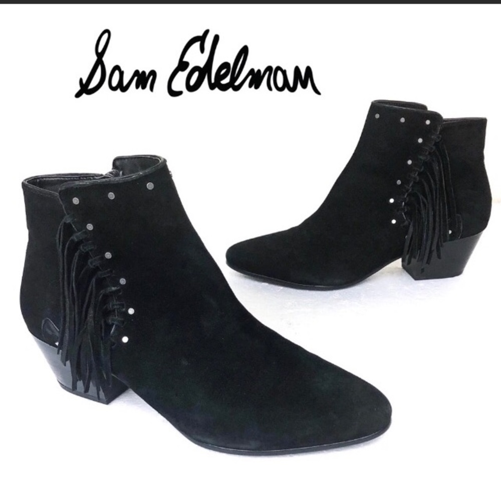 Sam Edelman booties with fringe detail
